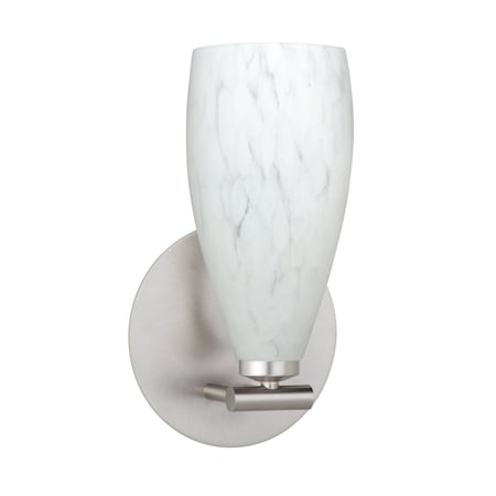 Karli Wall Sconce, Carrera, Satin Nickel Finish, 1x40W Halogen